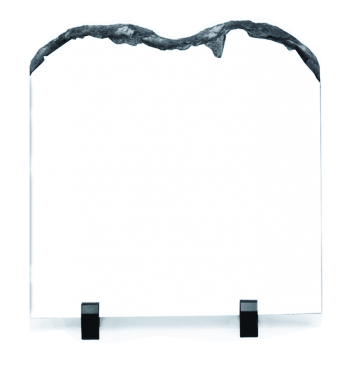 Pietra ardesia con piedini bord sup a cuore 20x20