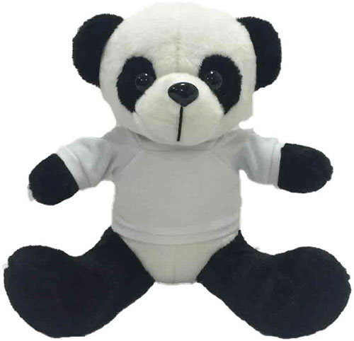 Peluche panda con t-shirt personalizzabile 19cm