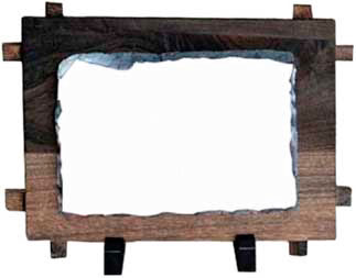 Pietra ardesia rettangolare con cornice 18x26