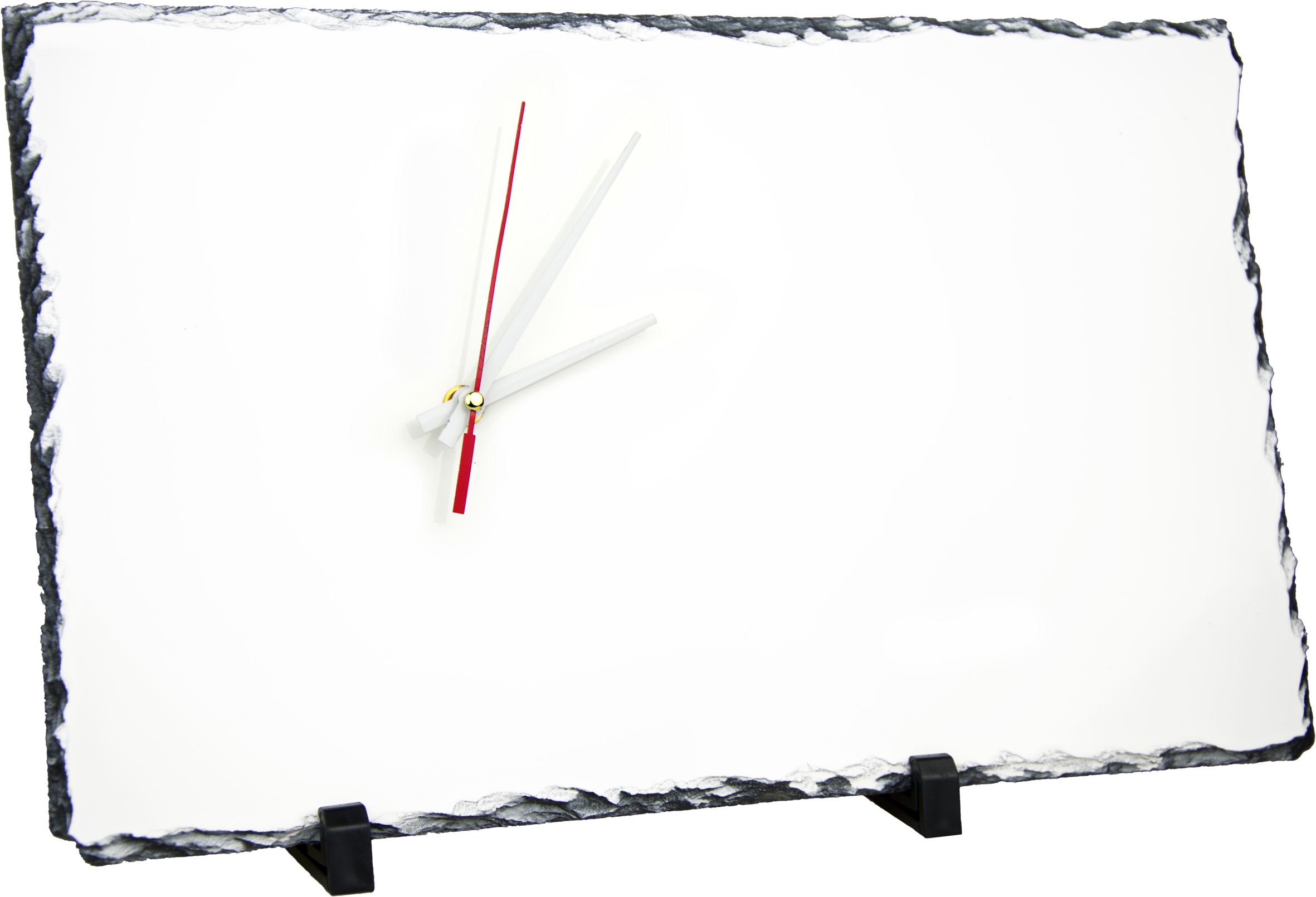 Pietra ardesia con piedini rett con orologio 25x40