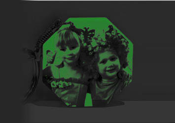 Portachiavi ottagonale luminoso 44x44mm