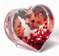 Photoglobe a cuore con cuori