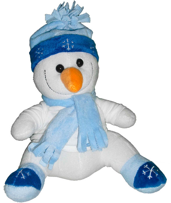 Peluche pupazzo di neve + t-shirt personaliz. 20cm