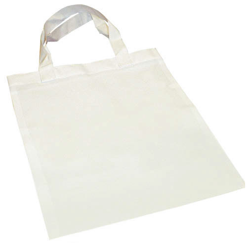 SHOPPER POLIESTERE PICCOLA CON MANICI CORTI 30x35