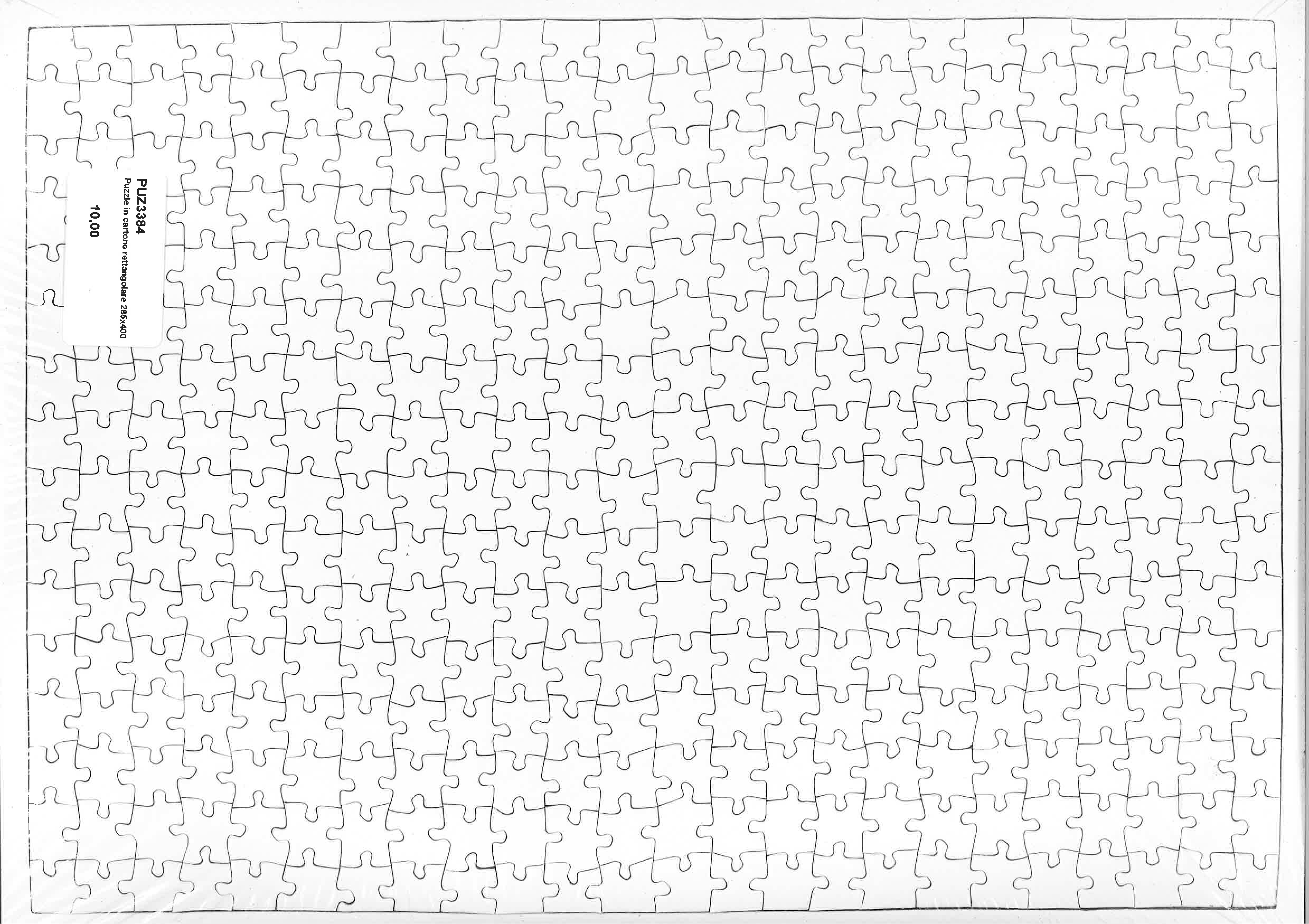 Puzzle in cartone rettangolare 285x400 384 tes.
