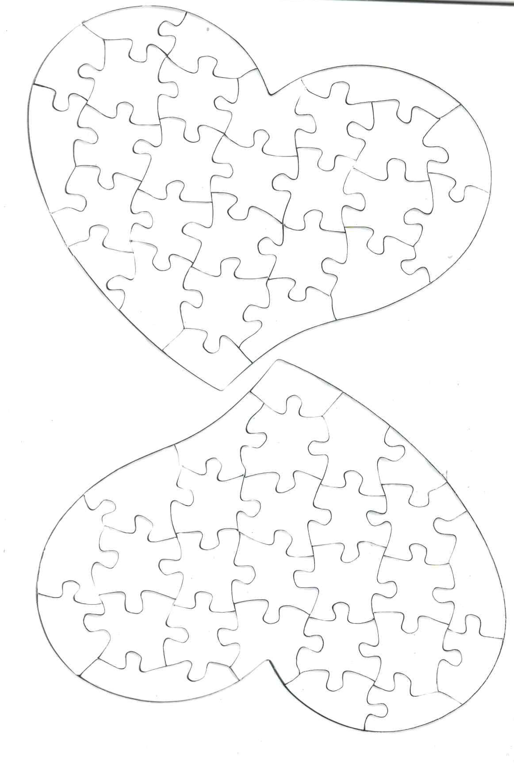 Puzzle in cartone cuore 100x140 28 tes.