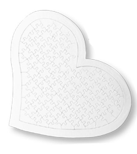 Puzzle in cart. cuore con cornice 285x355 104 tes.