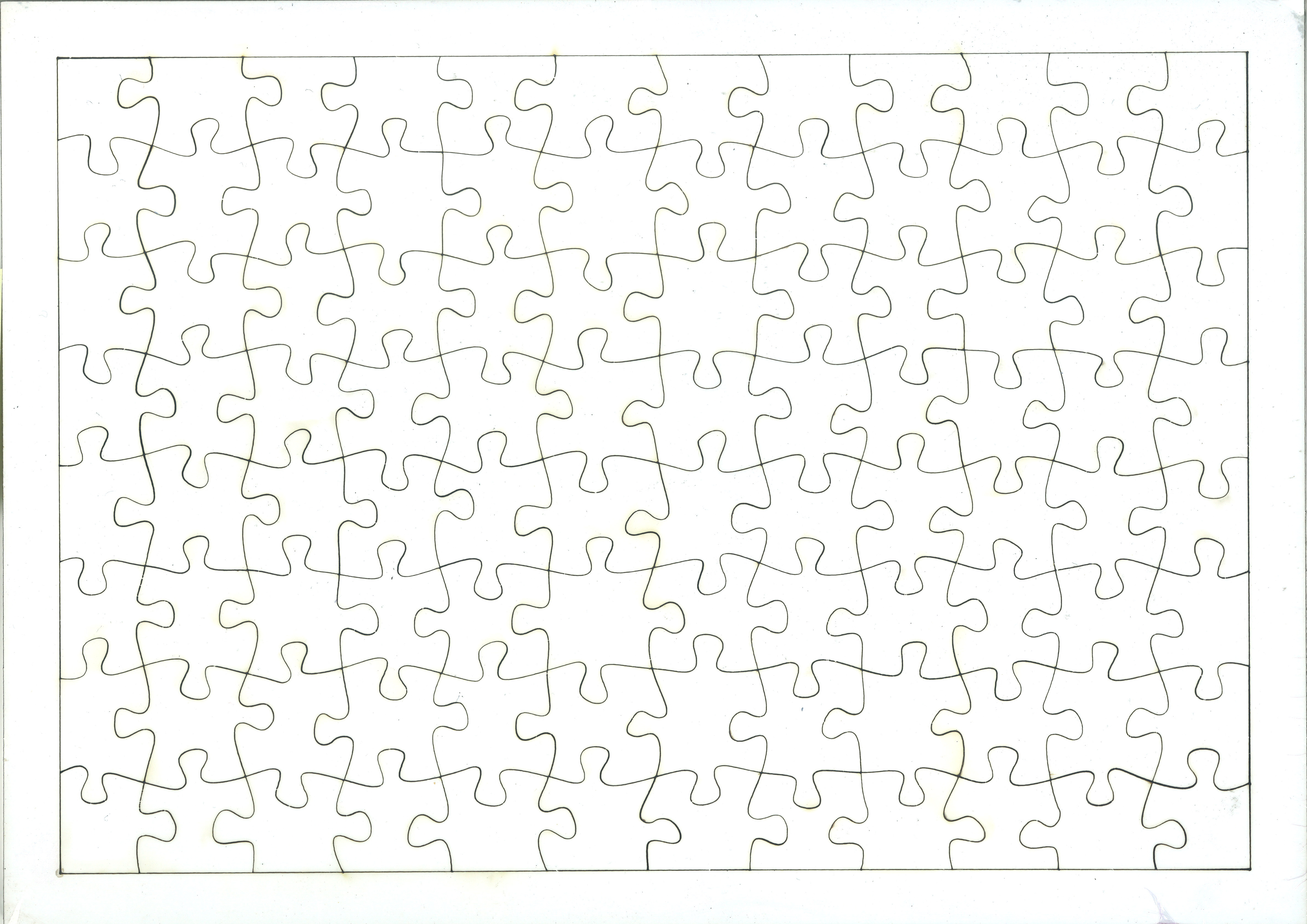 Puzzle in HDF rett. con cornice 285x400x3 96 tes.