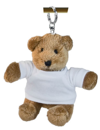 Portachiavi peluche orsetto con t shirt 9cm