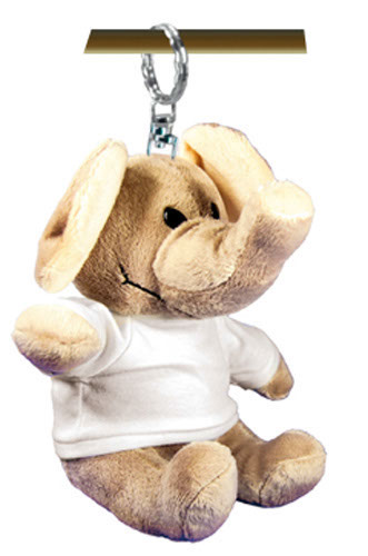 Portachiavi peluche elefante con t-shirt 9cm