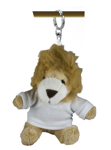Portachiavi peluche leone con t-shirt 9cm