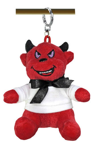 Portachiavi peluche diavoletto con t-shirt 9cm