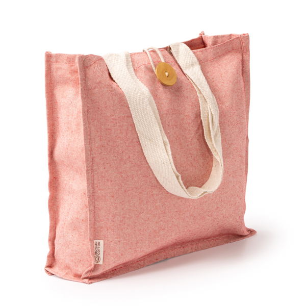 BORSA BARMER COT. RIC. FINITURA MELANGE E BOTTONE