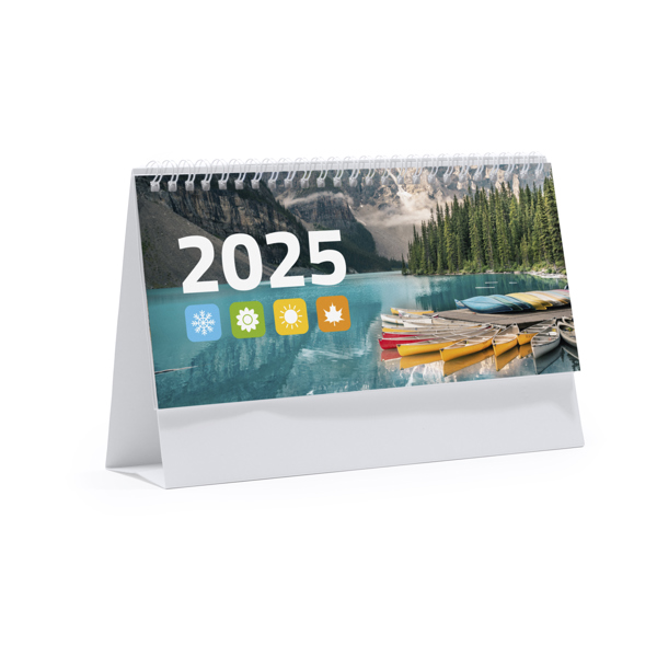 Calendario FLINT da tavolo orizzontale con anelli