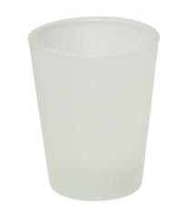Bicchierino conico in vetro satinato da 1,5 Oz