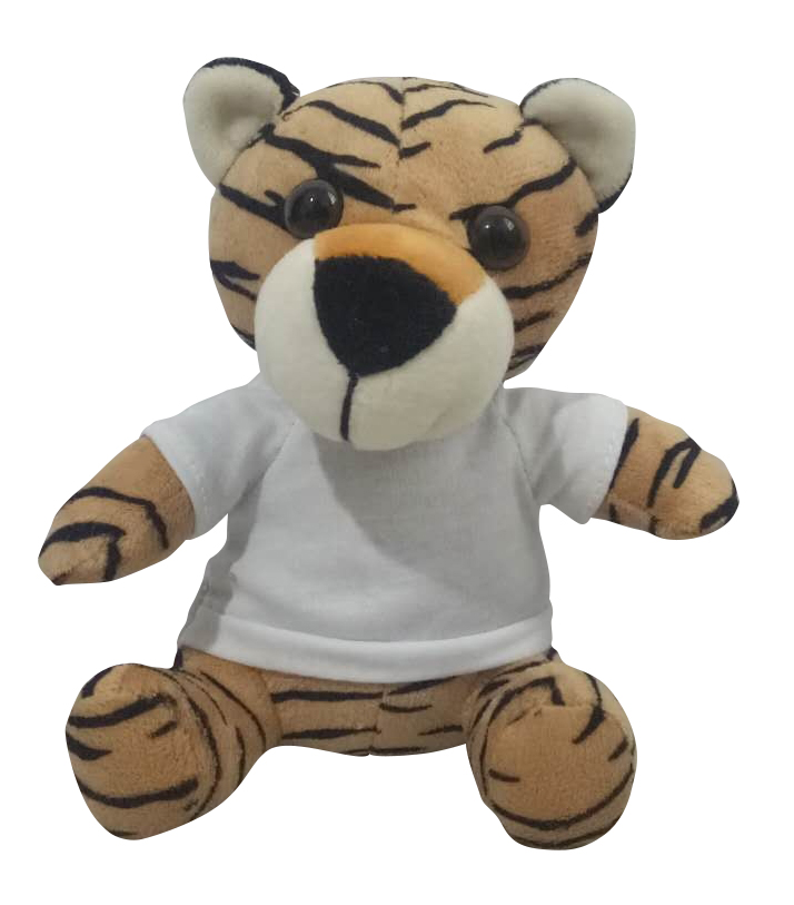 Peluche tigre con t-shirt personalizzabile 20cm