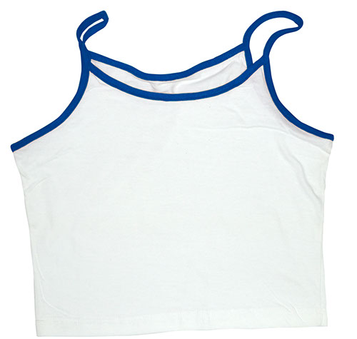 TOP DONNA BICOLORE NAVY BIANCO