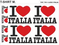 FOGLIO TRANSFER I LOVE ITALIA BIANCO PICCOLO