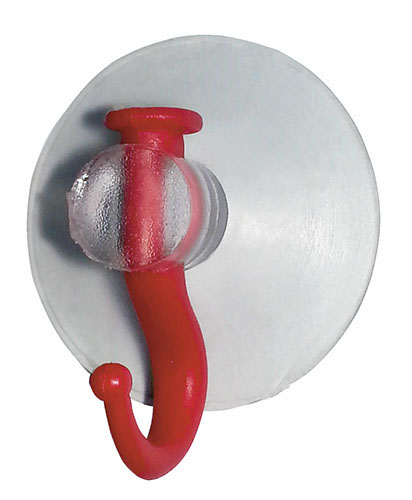 Miniventosa con gancio in plastica colorato