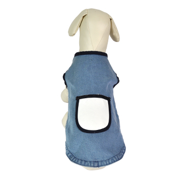 Vestitino jeans per cani con riquadro sublimabile
