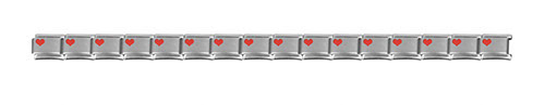 Stecca di 14 magl 9 mm arg mattonon pers