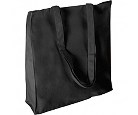 SHOPPER IN COTONE MANICI LUNGHI SOFFIETTO 38X42X8