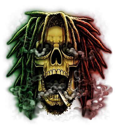 TRANSFER RASTA SKULL