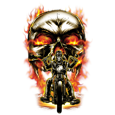 TRANSFER BIKER SKULL