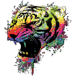 TRANSFER TECHNICOLOR TIGER - NEON PUFF