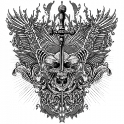 TRANSFER EAGLE SKULL WINGS