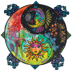 TRANSFER YING YANG-SUN AND MOON -NEON PUFF