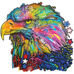 TRANSFER PHSYCHEDELIC BALD EAGLE - NEON PUFF