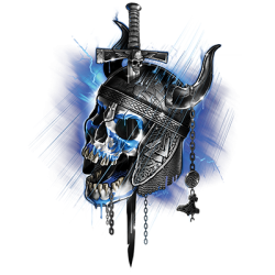 TRANSFER VIKING NORTHMAN SKULL