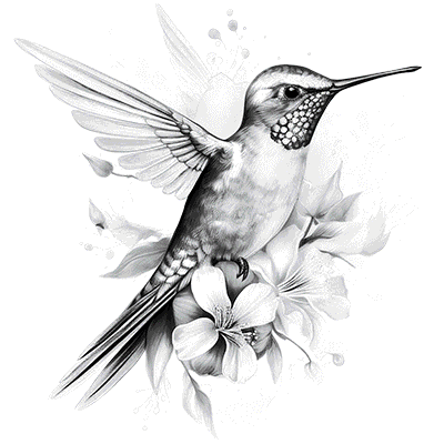 TRANSFER HUMMINBIRD WATERCOLOR