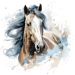TRANSFER WATERCOLOR HORSE
