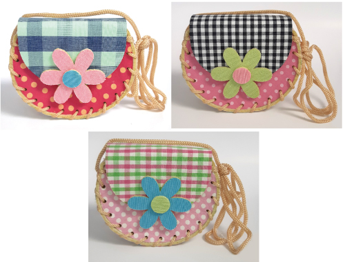 BORSA BIMBA QUADRETTI E MARGHERITA