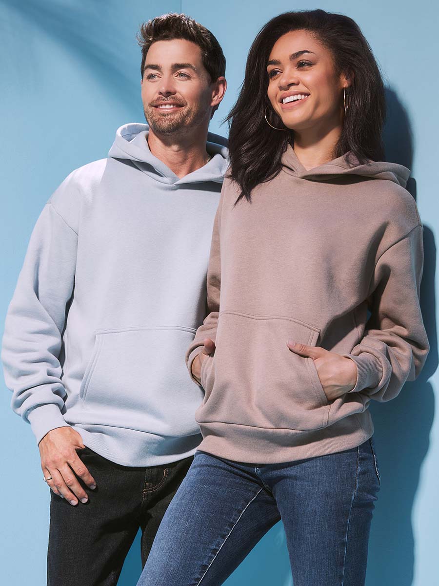FELPA PESANTE CON CAPPUCCIO UNISEX