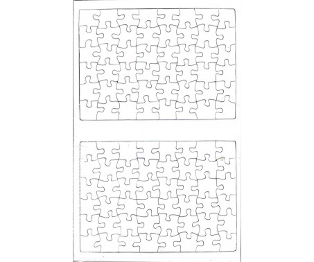Puzzle in cartone rettangolare 100x140 48 tes.