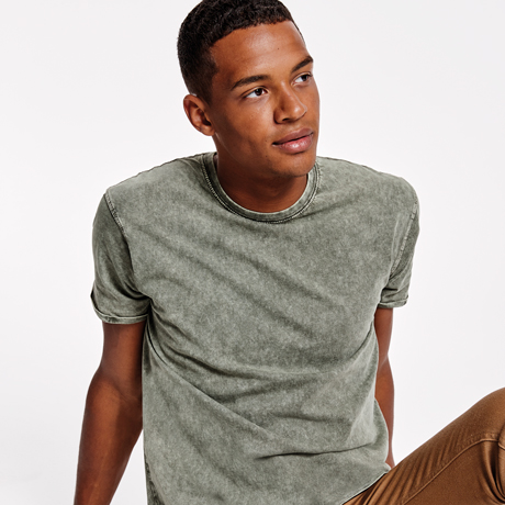 T-SHIRT M/C EFFETTO JEANS HUSKY
