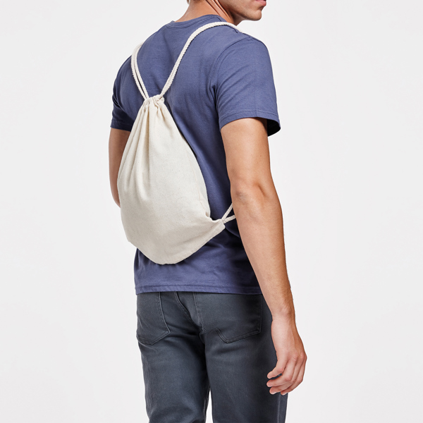 SACCA SPORTIVA IN COTONE NATURALE 34x42cm - MIRLO