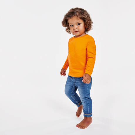T-SHIRT M/L BAMBINO BOTTONI SU SPALLA BABY