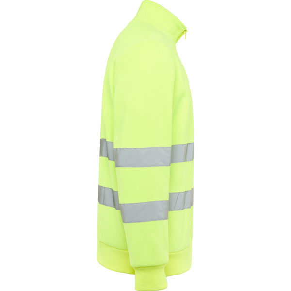 Felpa alta visibilità con zip di misura Spica Felpa alta visibilità con zip di misura Spica