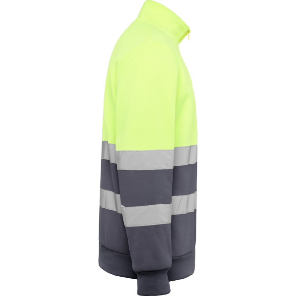Felpa alta visibilità con zip di misura Spica Felpa alta visibilità con zip di misura Spica