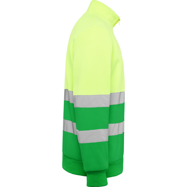 Felpa alta visibilità con zip di misura Spica Felpa alta visibilità con zip di misura Spica