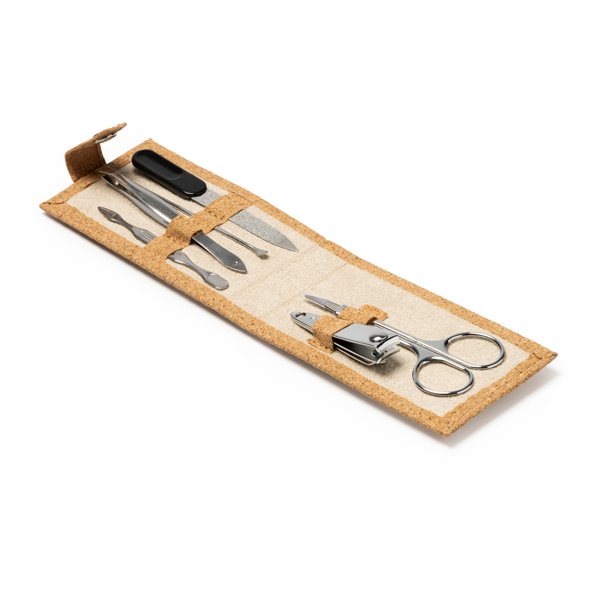 Kit per manicure PODOX con custodia in sughero