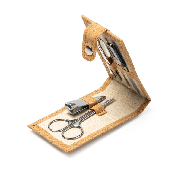 Kit per manicure PODOX con custodia in sughero