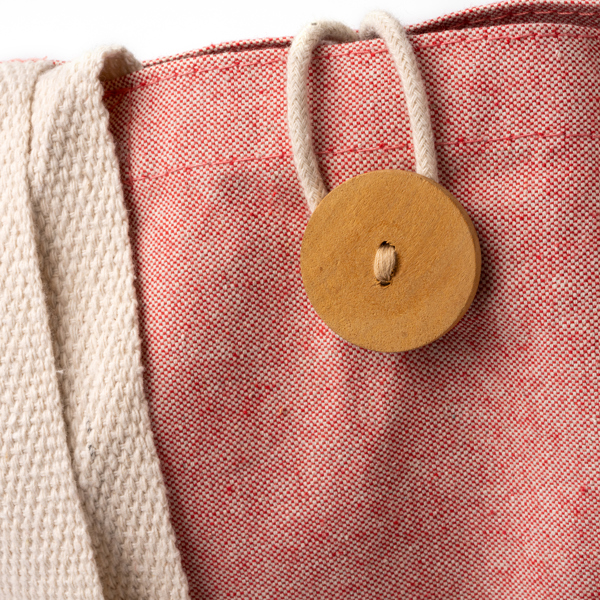 BORSA BARMER COT. RIC. FINITURA MELANGE E BOTTONE