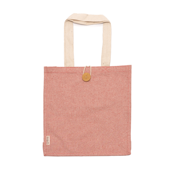 BORSA BARMER COT. RIC. FINITURA MELANGE E BOTTONE