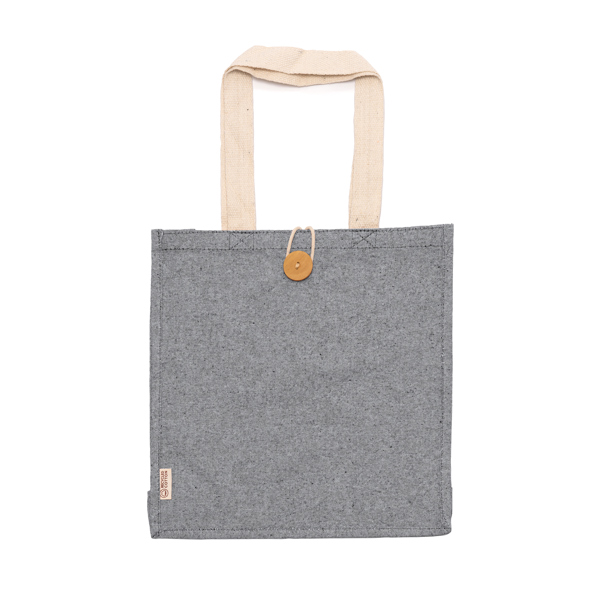 BORSA BARMER COT. RIC. FINITURA MELANGE E BOTTONE