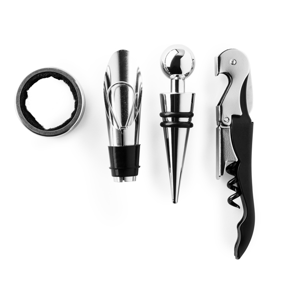 Set da vino VENET con accessori in acciaio